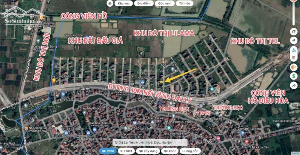 Hàng Hot! E tổng hợp những lô đất dịch vụ Lại Yên, S từ 50 - 146m2 giá đầu tư. ACE tham khảo ngay