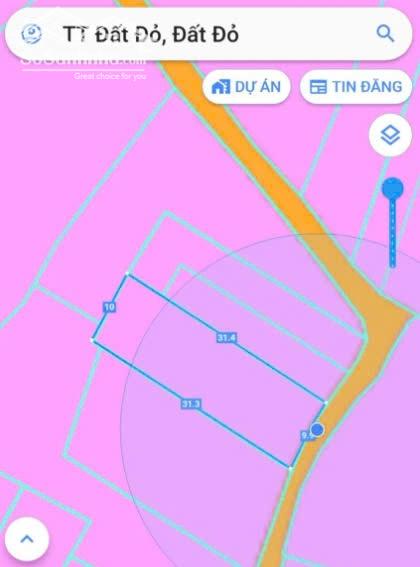 Đất đẹp thị trấn Đất đỏ - BRVT đường bê tông xe hơi