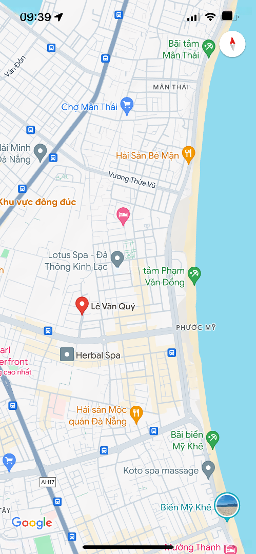 Bán Đất Cặp Sát Biển, Đường Lê Văn Quý - Vị Trí Đắc Địa Khu Vực Hàn Quốc