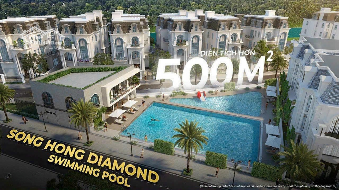 Bán Biệt Thự Đẹp Tại Sông Hồng Diamond City, 53 Triệu/M, 299M.