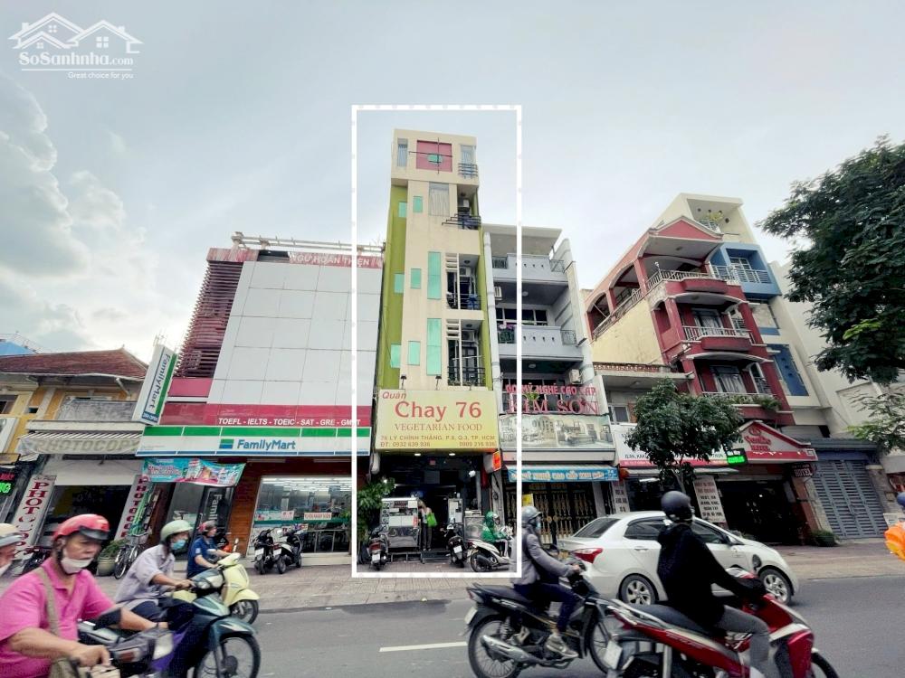Bán Nhà Mặt Tiền Số: 76 Lý Chính Thắng, Phường Võ Thị Sáu, Quận 3. DT: 4,4 x 24m - 6 Tầng.