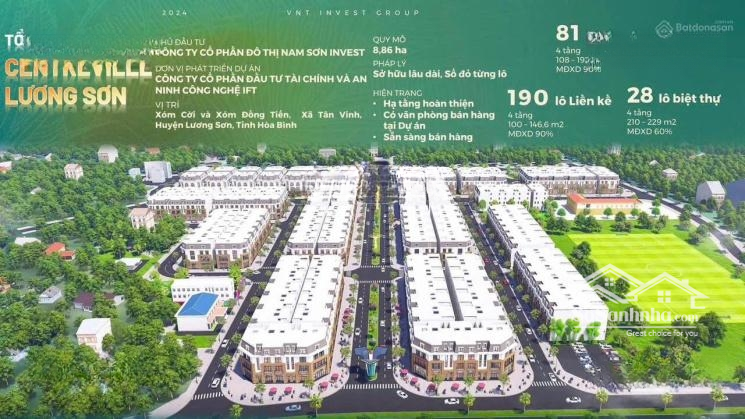 Bán 05 Xuất Ngoại Giao Giá Tốt Liền Kề - Biệt Thự - Shophouse Tại Trung Tâm Chợ Lương Sơn
