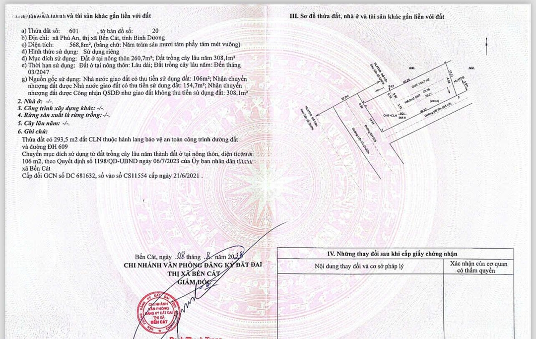 Xưởng Lô Góc Hl 609, Xã Phú An, Bến Cát; Đường Xe Công, Điện 3 Pha; Đang Cho Thuê 20 Triệu/Tháng