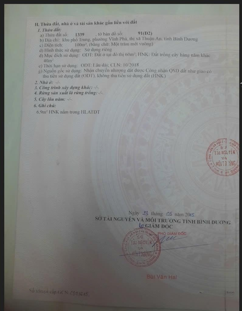 Bán Đất Tại Đường 16, Phường Vĩnh Phú - Giá Bán 5,2 Tỷ, Diện Tích 100M2, Chính Chủ