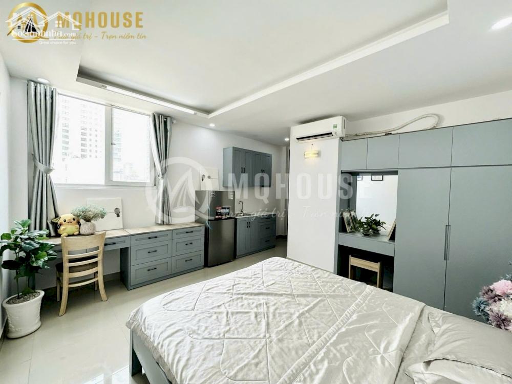 Căn hộ cửa sổ thoáng, full nt, thang máy gần vòng xoay Hàng Xanh, Hutech, Ngoại thương, GTVT, Pearl Plaza, Landmark