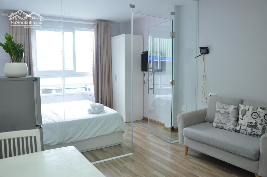 1 Phòng Ngủ40M2 Cửa Sổ Thoáng Full Nội Thất,Thang Máy,Gần Bờ Kè,Cầu Bông,Chợ Tân Định,Horizon Tower Quận 1