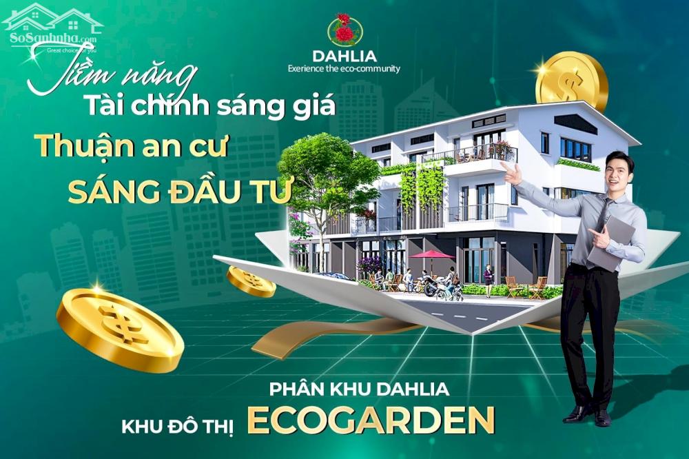 Nhà liên kế view công viên hướng Bắc khu Ecogadren   chỉ   hơn 4 tỉ