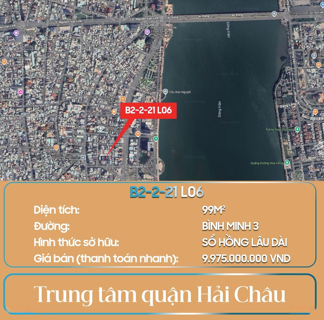 Hàng Hiếm Đất Nền Trung Tâm Hải Châu - Đường Bình Minh 3, Đà Nẵng