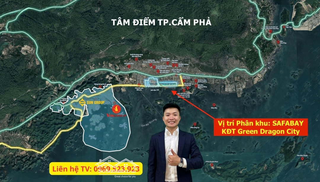 Đất Nền 108M2 Sổ Đỏ Từng Lô, Giá Chỉ Từ 50 Triệu/M2-Ngay Mặt Biển Vịnh Bái Tử Long-Trung Tâm Tp.cẩm Phả