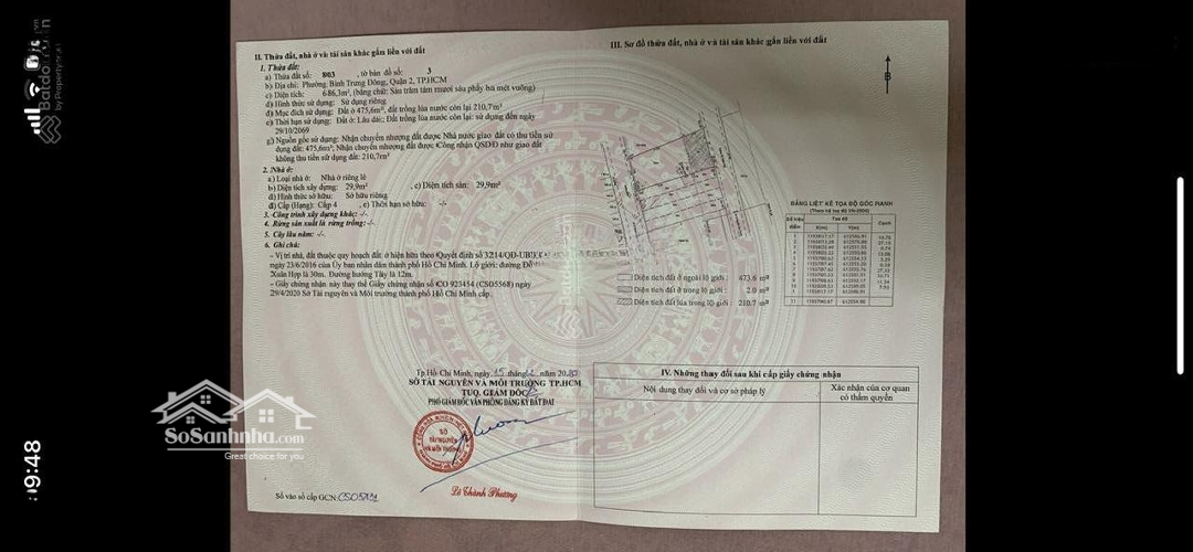 Bán Đất Có Thổ Cư Giá Cực Chất Tại Phường Bình Trưng Đông, Thủ Đức, Diện Tích: 687M2 Có 475,6M2 Thổ Cư