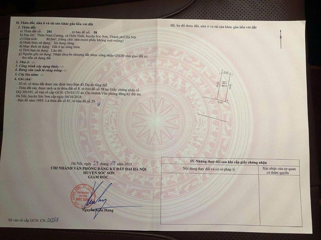 Cần Tiền Bán Gap Đất Ở Chợ Nam Cương - Sóc Sơn , Trước Nhà 9M Kinh Doanh - Cực Kì Lời Đầu Tư