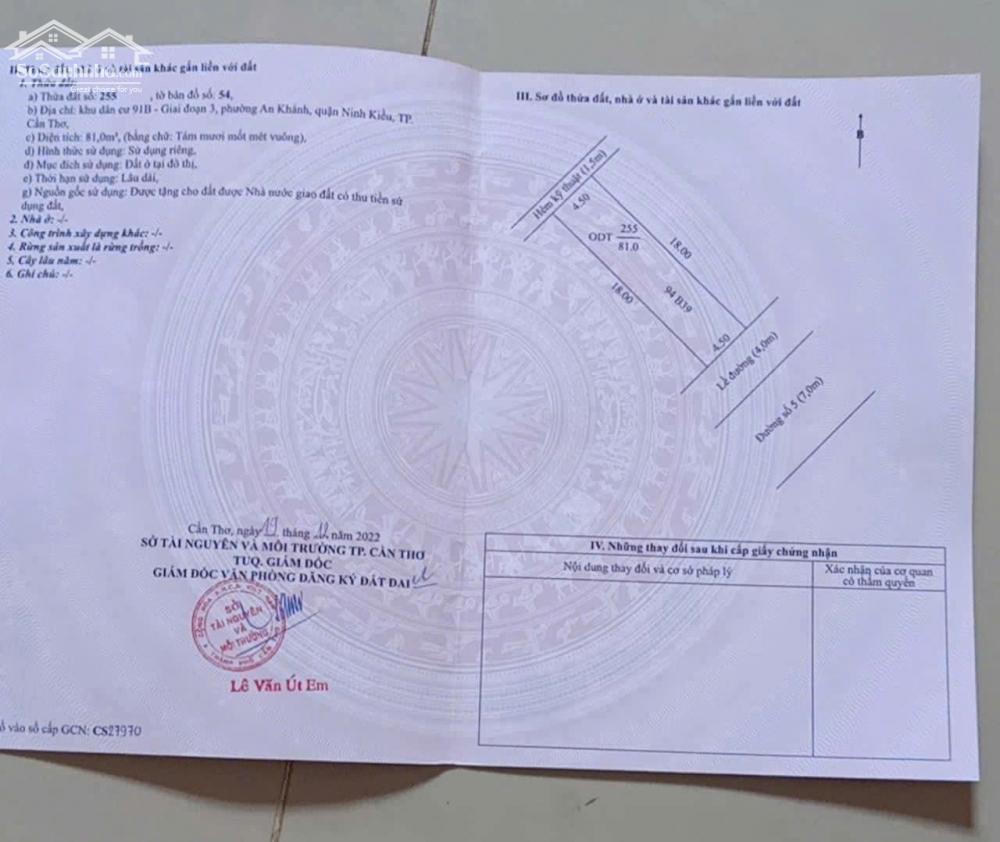 BÁN NỀN ĐẸP ĐƯỜNG B39 KDC 91B , SỔ HỒNG THỔ CƯ GIÁ CHỈ 3,85 TỶ