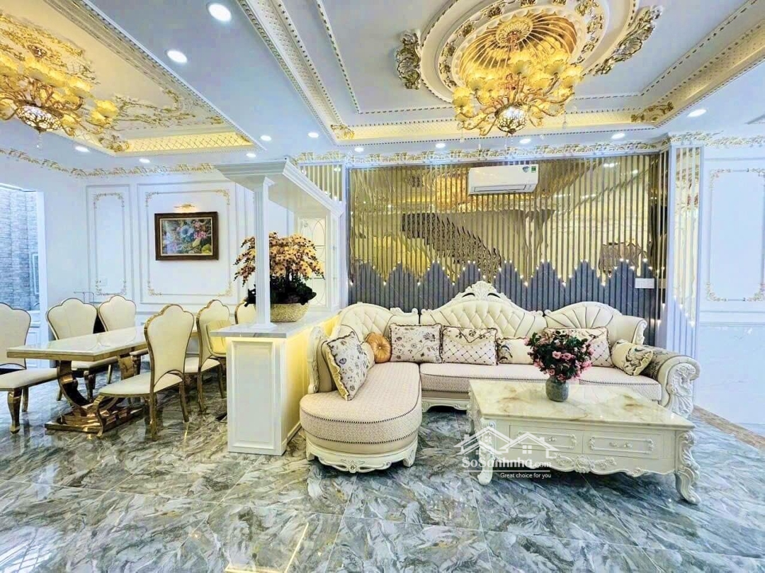 [Nhà Bè] Cặp Nhà Tân Cổ Điển Full Nội Thất Giá Nhỉnh 9 Tỷ - 80M2(5X16) 4 Tầng - Oto Ngủ Trong Nhà,
