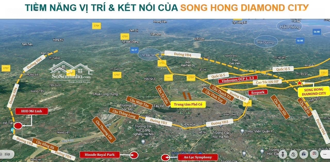 Bảng Giá Tốt Nhất Từ Cđt Cho 195 Liền Kề, Biệt Thự Tại Dự Án Sông Hồng Diamond City, Hưng Yên