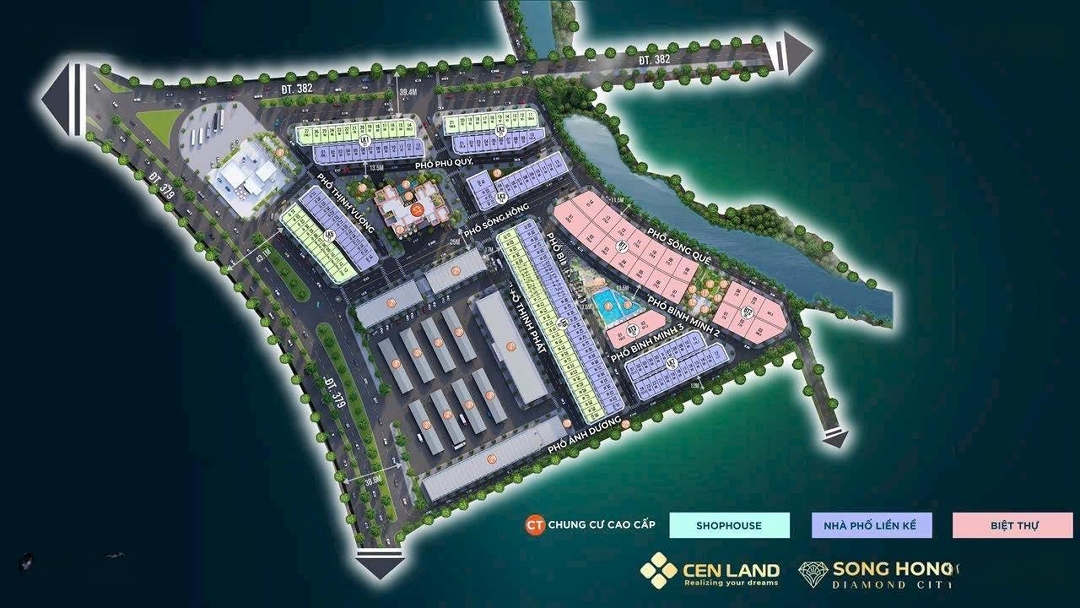 Bảng Giá Tốt Nhất Từ Cđt Cho 195 Liền Kề, Biệt Thự Tại Dự Án Sông Hồng Diamond City, Hưng Yên