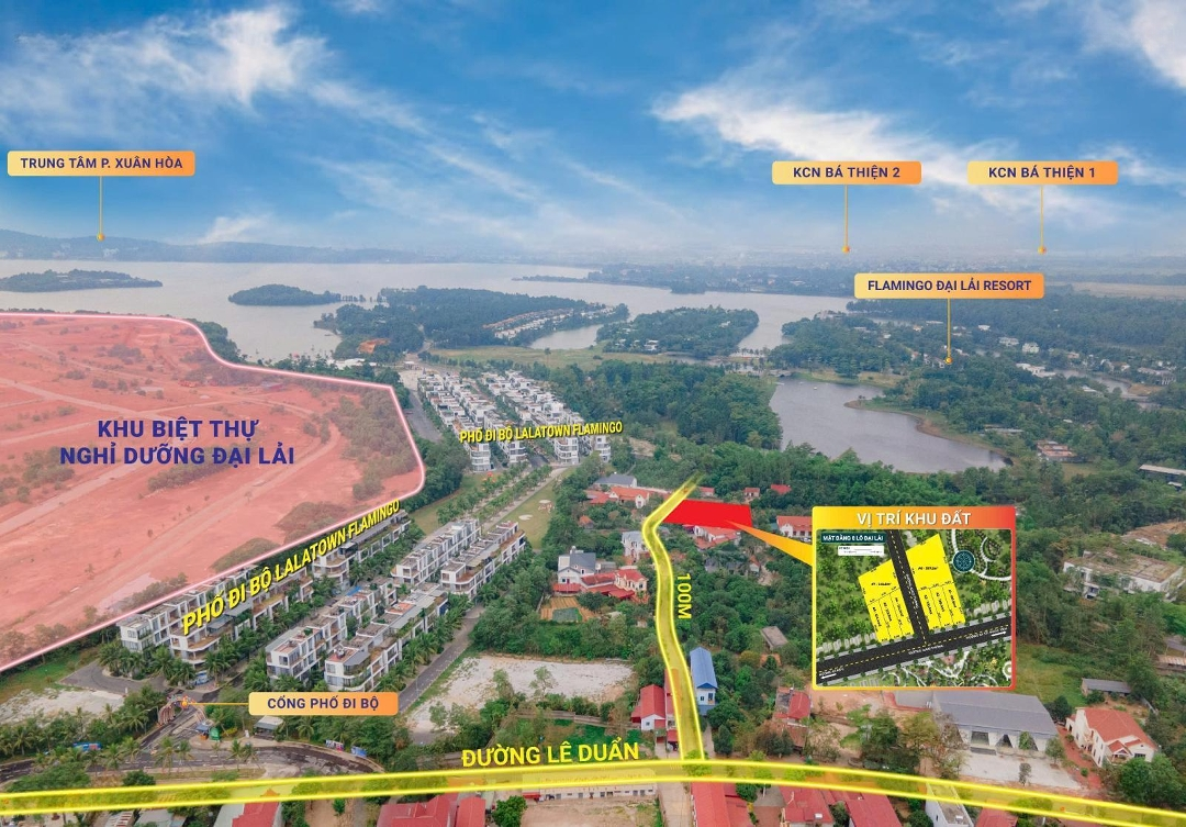 Bán Đất Giáp Phố Đi Bộ Flamingo Đại Lải, Ngọc Thanh, Phúc Yên, Vĩnh Phúc