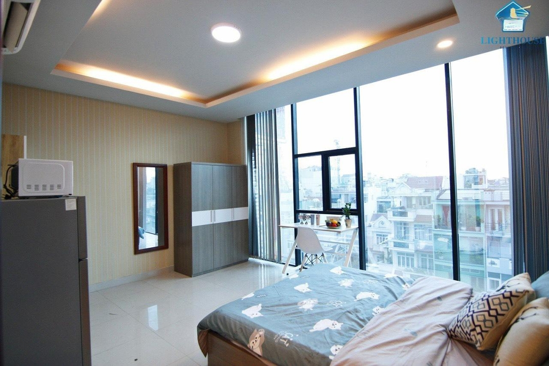 Sát Q1,Q5 - Studio Full Nội Thất View Kính Ngay Chân Cầu Nguyễn Văn Cừ