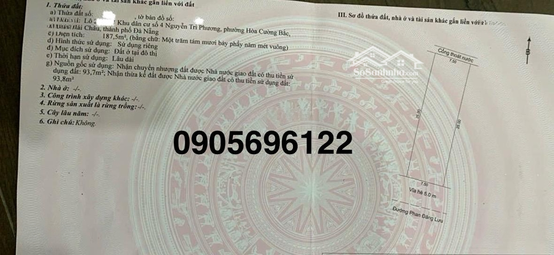 Bán Nhà Mặt Phố Giá Ưu Đãi Tại Phan Đăng Lưu, Hòa Cường Bắc, Hải Châu, Đà Nẵng, 24 Tỷ, 187.5M2