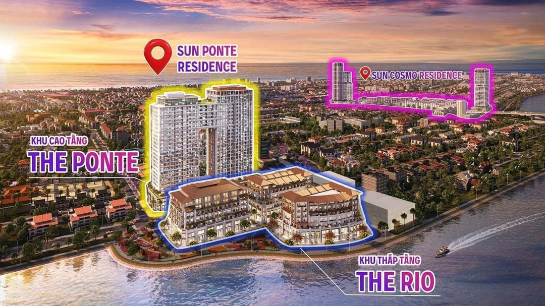 Bán Căn 3 Ngủ Ngay Đầu Cầu Rồng - View Sông Hàn - Siêu Phẩm The Ponte - Sun Group Giá Bán 7 Tỷ