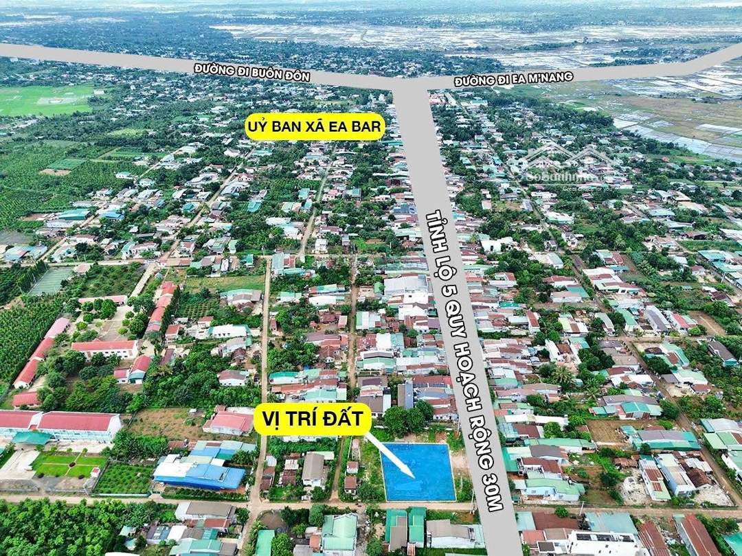 Lốc 5 Lô Liền Kề Mặt Tiền Tỉnh Lộ 5, Eabar, Giá 350 Tr/M Ngang