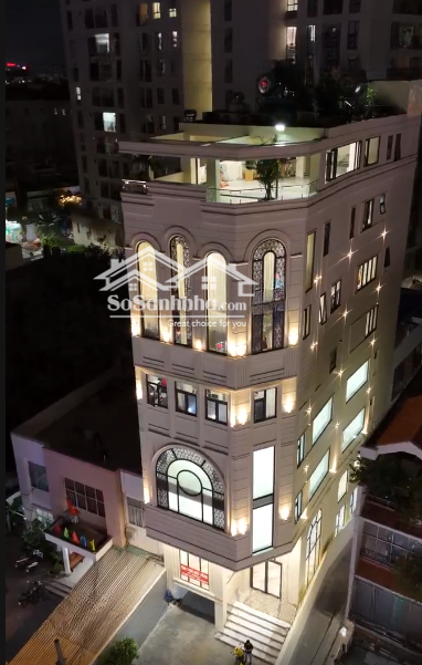 8*23M Toà Nhà Tân Cổ Điển 2Mặt Tiềnlê Quang Định 1200M2, 1 Hầm 1 Trệt 7 Lầu