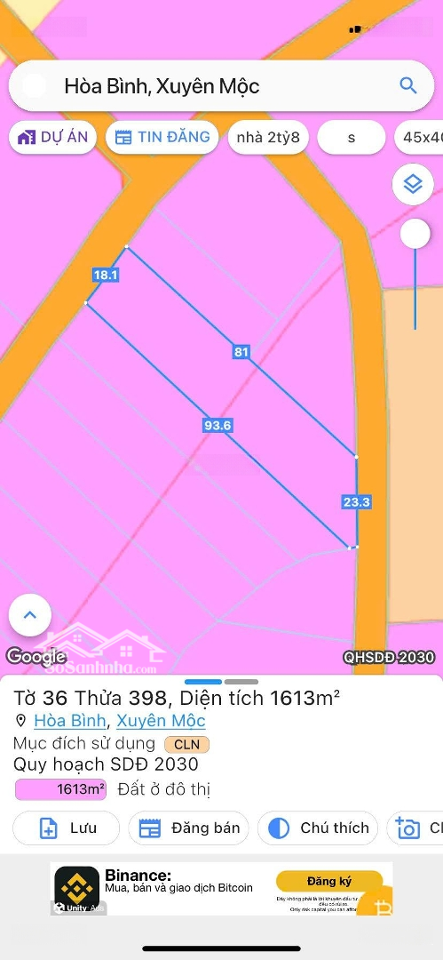 Cần Bán Nhà Hai Mặt Tiền Đường Nhựa Xã Hoà Bình Xuyên Mộc Diện Tích 1616M2 Giá Bán 2Ty2