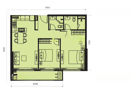 Bán Căn Hộ Kingston Residence, 5,4 Tỷ - 82 M2, 2 Pn, 2 Pt (Hoàng Văn Thụ - Q. Phú Nhuận)