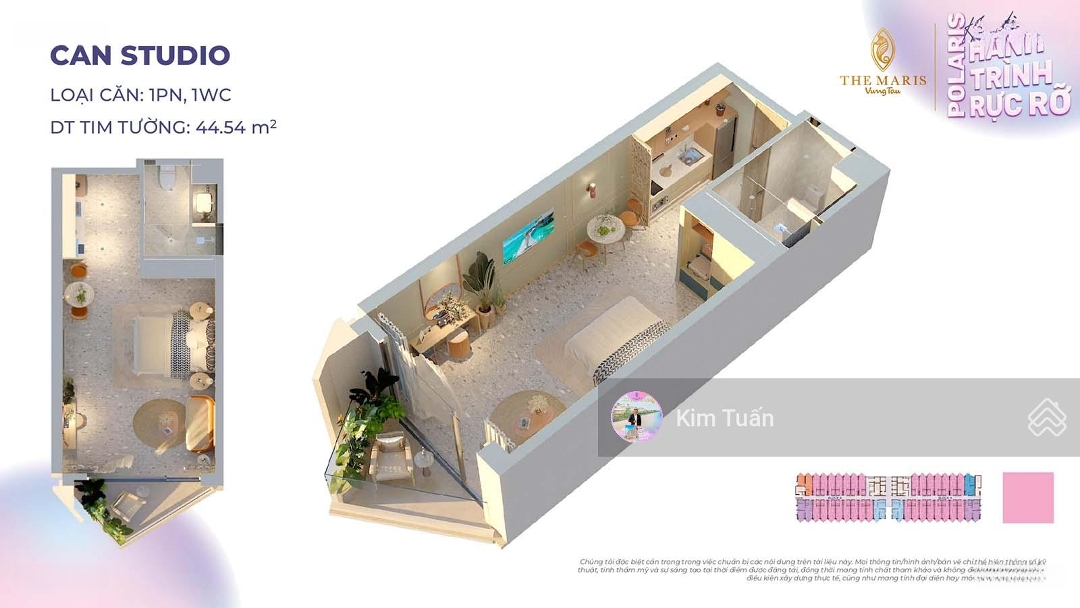 Bán Căn Hộ The Maris Vũng Tàu, 3,05 Tỷ, 44M2, 1 Phòng Ngủ 1 Vệ Sinh Liên Hệ : 0337686837
