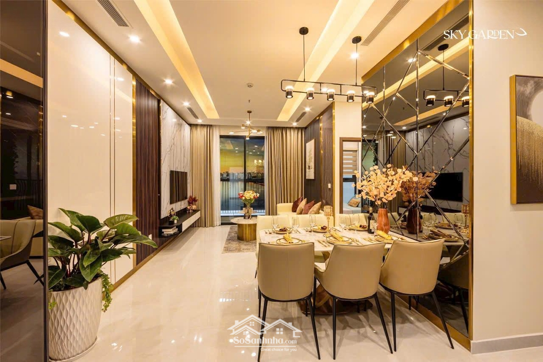 Số Lượng Hạn Chế A&T Sky Garden 2 Phòng Ngủ 78M2, Vị Trí Góc 2 Mặt View Thoáng Tầng Cao View Đẹp