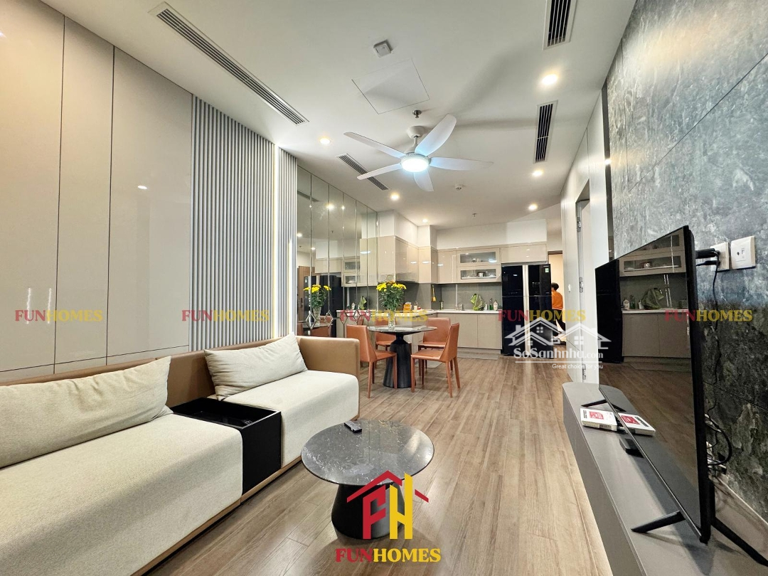 Cho Thuê Căn Hộ Vinhomes Symphony, Thiết Kế 2 Phòng Ngủ 2 Vệ Sinh Hoàn Thiện Full Đồ Hiện Đại, Cao Cấp