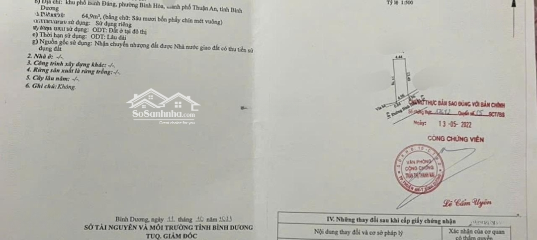 Kẹt Tiền Bán Căn Nhà Gác Lửng Đẹp Bình Hòa Ngay Kcn Vsip1 , Diện Tích: 65M(5X 15 )Đường Nhựa 8 M Xe Tải
