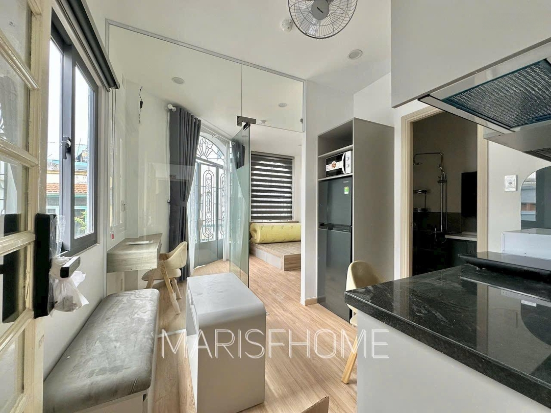 Cho Thuê Căn Hộ Studio 35M2 Tách Bếp Ban Công Full Nội Thất Tại Lê Văn Sỹ, Quận 3