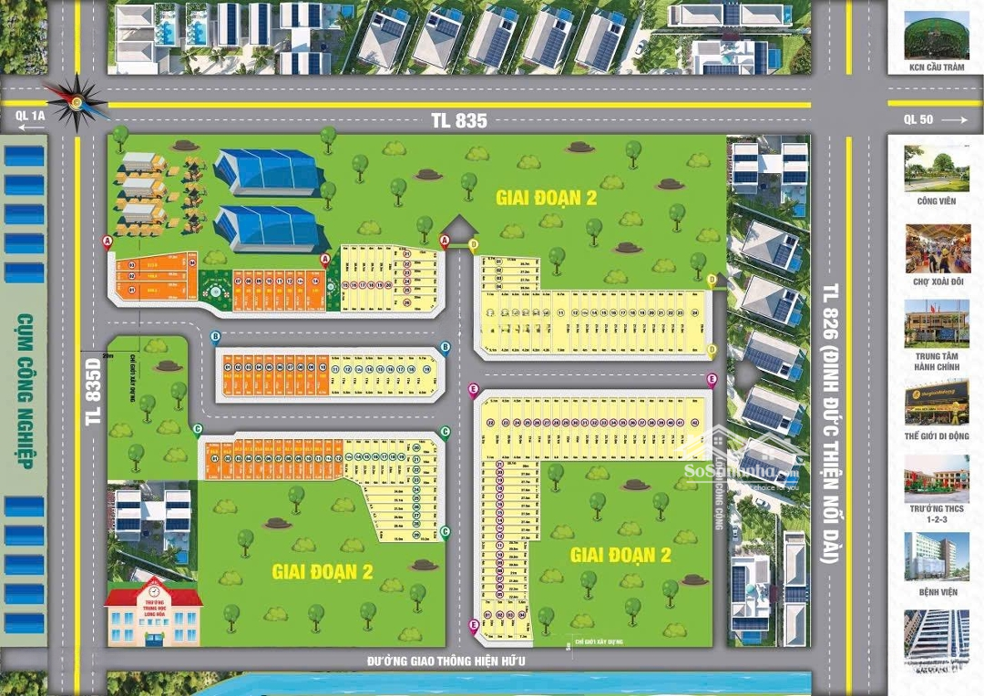 Cần Bán Đất Xã Long Hoà Diện Tích 5X18M Full Thổ Cư, Nền Đất Dự Án Giá 650 Triệu/Nền