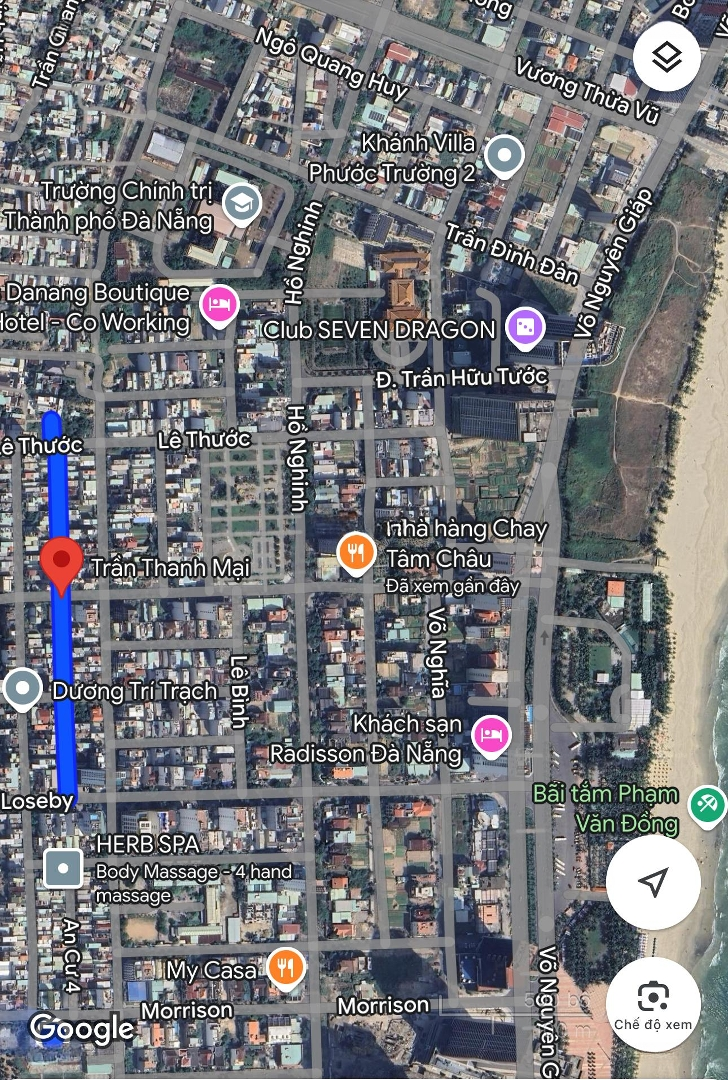 Chủ Cần Bán Lô Đất Đẹp Đường Trần Thanh Mại, Sơn Trà, Đà Nẵng. 75M2 Ngang 5M. Chỉ 5,8 Tỷ