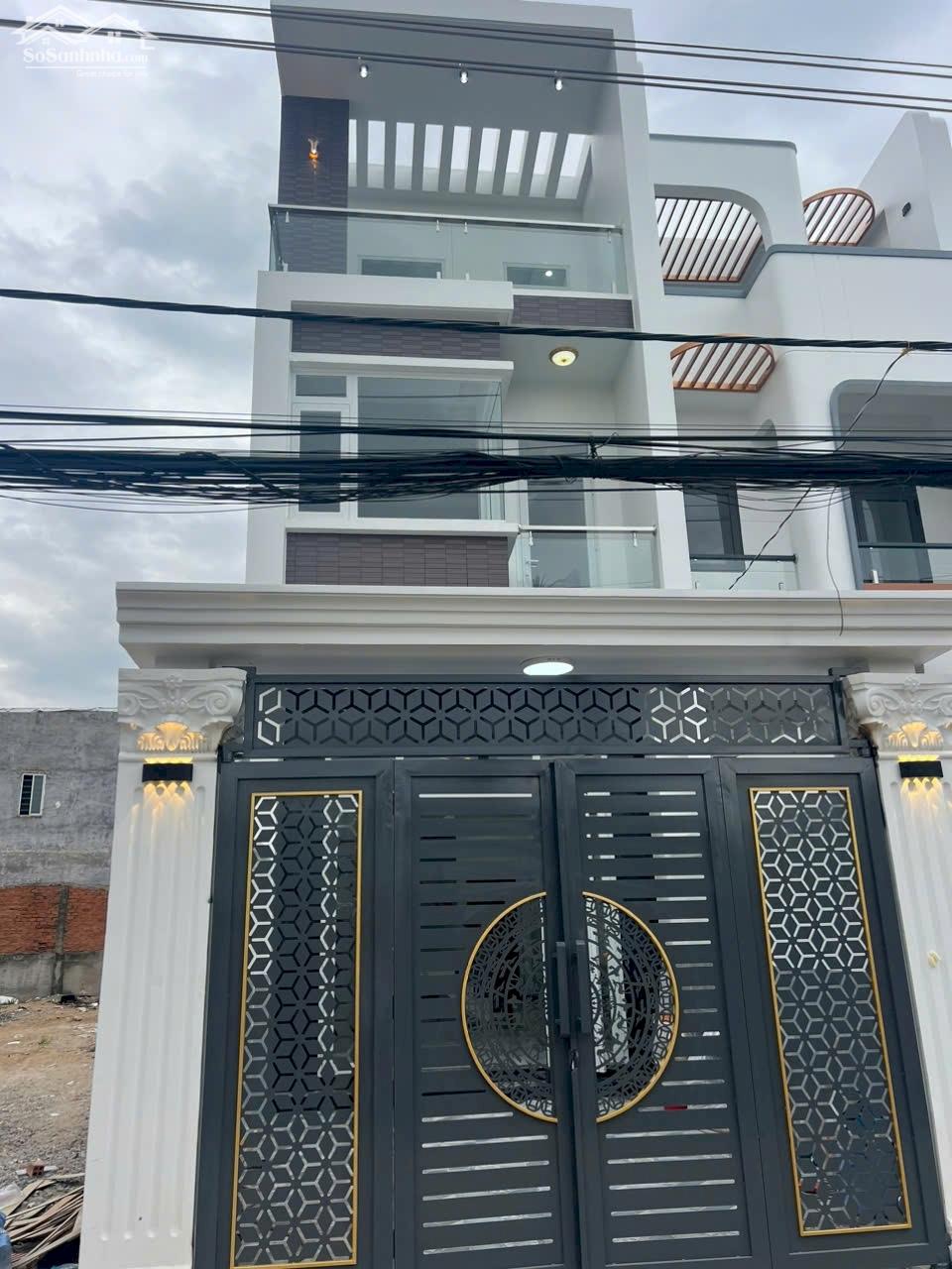 Nhà mặt tiền đường thông 2 lầu 1 trệt mới xây 3.6 tỷ/75 m2, sân ô tô