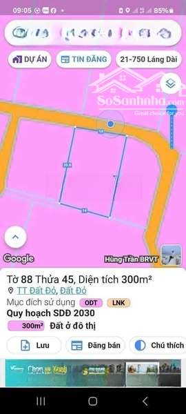 Đất 2 Măt Tiền Trung Tâm Gần Chợ Đất Đỏ 300M Ngang 14X22 Đường Ô Tô Giá Bán 1 Tỷ 3