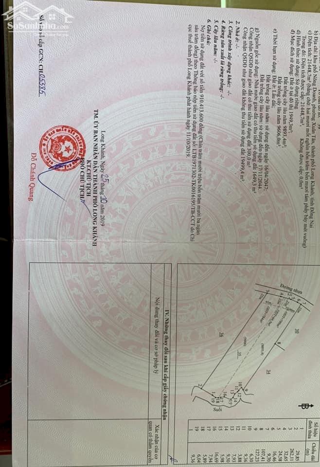 Bán đất full hồng thổ cư mặt tiền nhựa