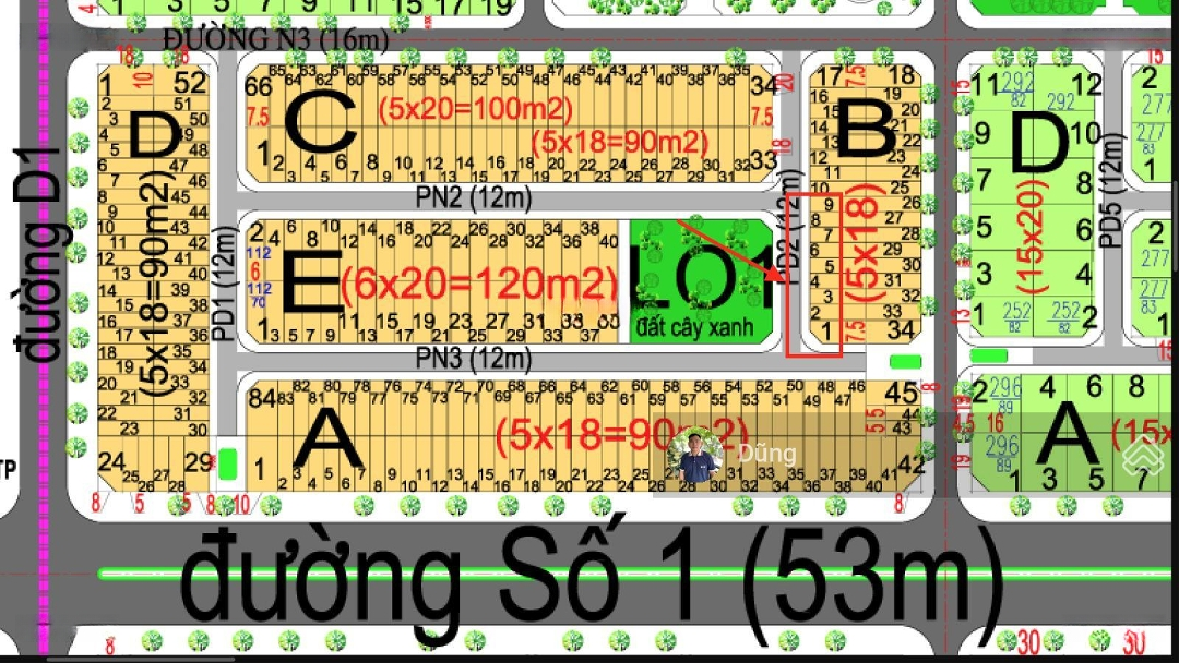 Bán Nhanh Nền Đất Mặt Đường 12M ( Diện Tích: 90M) Da Hud Nhơn Trạch,Đối Diện Công Viên Đầu Tư Sinh Lời Ngay!