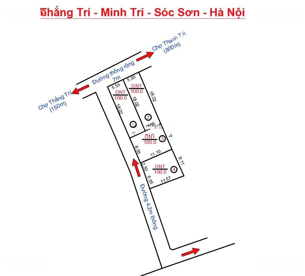 100M Full Thổ Cư Giá Rẻ. Cạnh Nút Giao Vành Đai 4 Và Sân Bay Nội Bài.