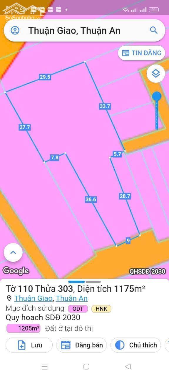 1175m2 đất mặt tiền Thuận Giao 2,kp Bình Thuận 2, Thuận An ,Bình Dương giá 12,5 tỷ