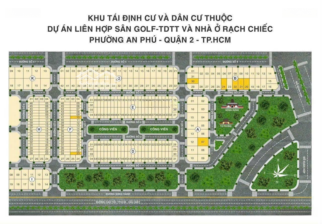 Đặc Biệt Lô Rẻ Nhất:(Đối Diện Công Viên Thả Diều) Cạnh Global City Giá: 19 Tỷ