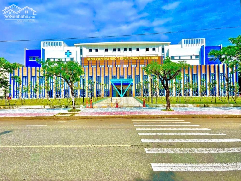 Chủ cần bán nhanh lô góc 2 mặt tiền đối diện bệnh viện và đại học Y Phan Châu Trinh. Cách FPT 500m
