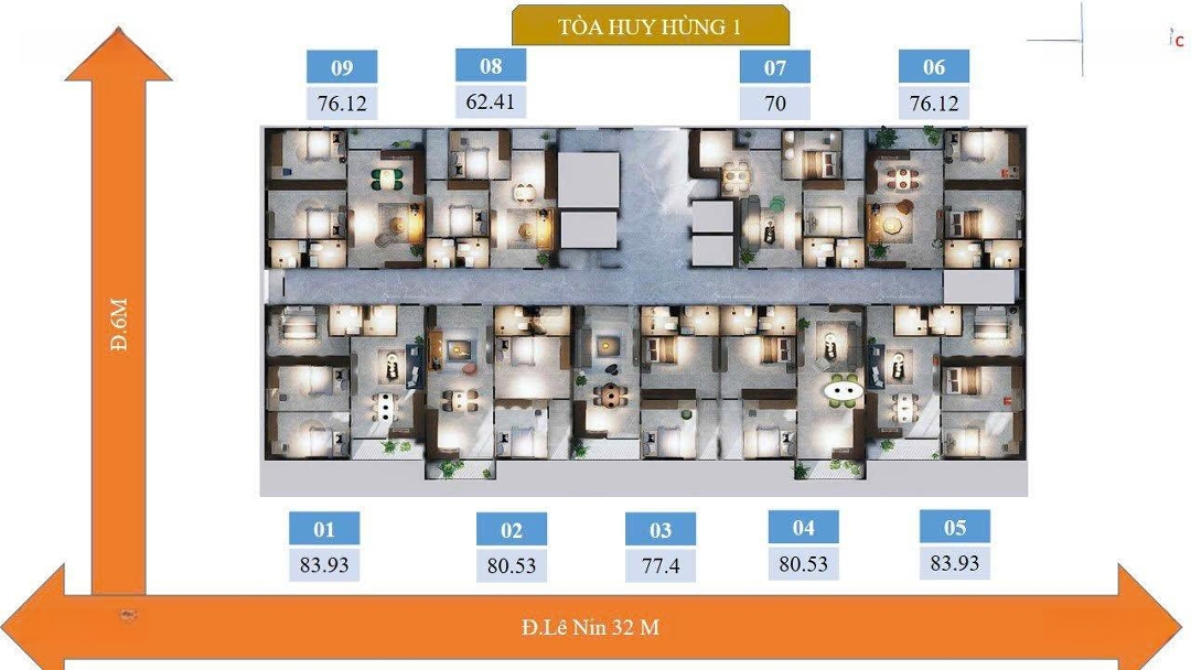 Bán Căn Hộ Chung Cư Tại Chung Cư Huy Hùng, 76.12M2, Giá Thỏa Thuậ12M2, Giá Thỏa Thuận, Uy Tín, Hot!