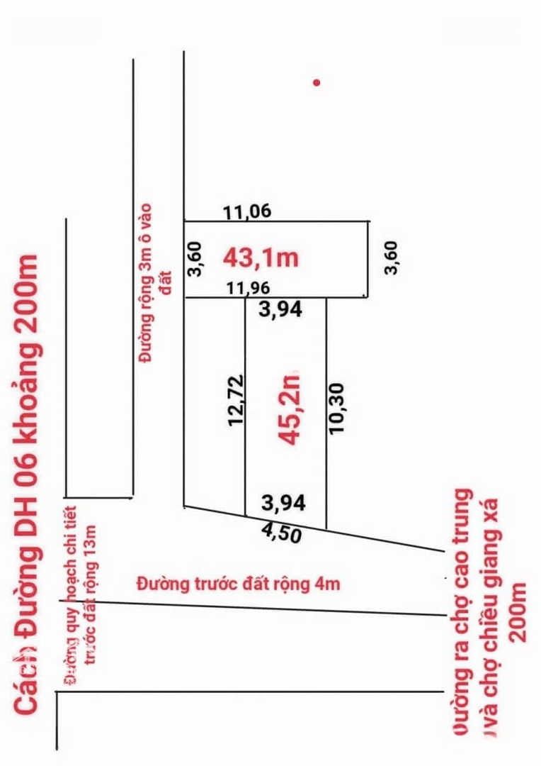 Chủ Cần Gấp Trong Tuần Diện Tích: 43,1M Tại Cao Trung Đức Thượng , Hoài Đức