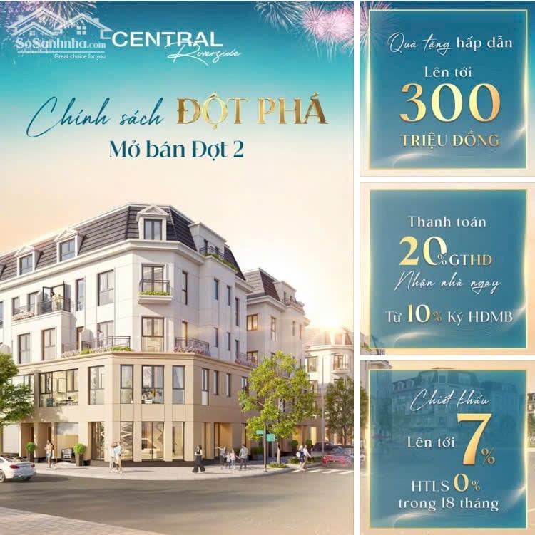 NHÀ 5 TÂNG CENTRAL RIVERSIDE THANH HÓA ĐỐI DIỆN CHUNG CƯ CAO CẤP