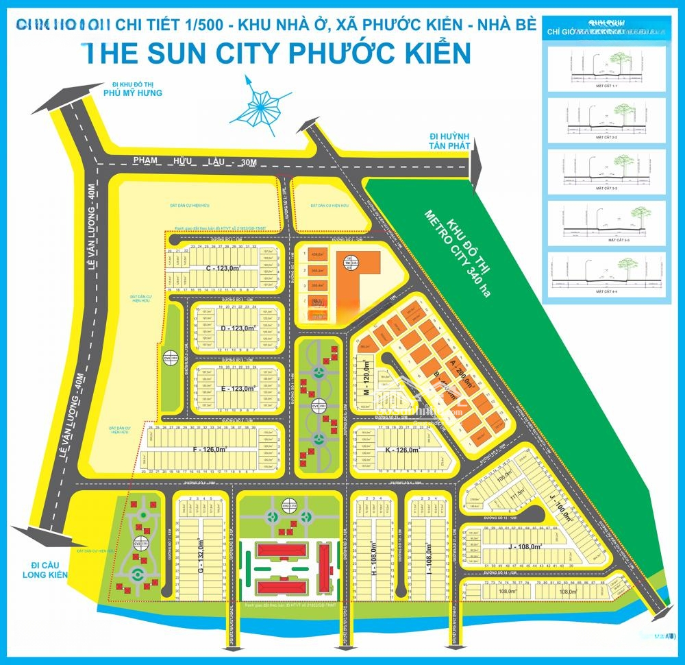 Bán Đất Nền Dự Án The Sun City Phước Kiển, 60 Triệu/M2, 121 M2, Nhà Bè, Tp. Hcm