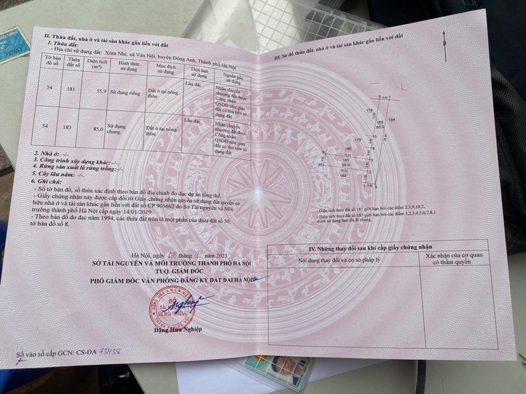 Cần Bán 55.9 M2 Đất Tại Thôn Nhì, Xã Vân Nội, Huyện Đông Anh, 30M Ra Trục Đường Chính, Sổ Sẵn