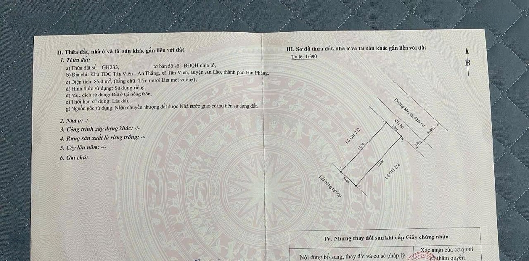 Bán Gấp Đất Nền 85M2 Tại Đường 362, Xã Tân Viên, An Lão, Hải Phòng, Giá Siêu Hời 1,15 Tỷ Vnd