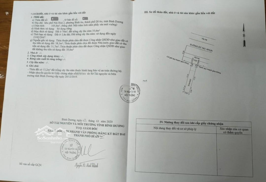 Bán Nhà 1T 2L 4X26M, Mặt Tiền Sầm Uất Đường Đt 743A P. Bình An Kế Ngã 3 Suối Lồ, Thổ Cư 69%