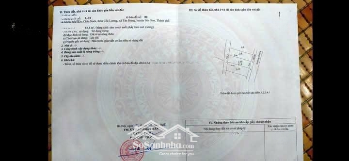 Chính Chủ Bán Lô Đất 81M2 Đấu Giá Cốc Lương, Tân Hưng, Sóc Sơn, Hn Giá Đầu Tư